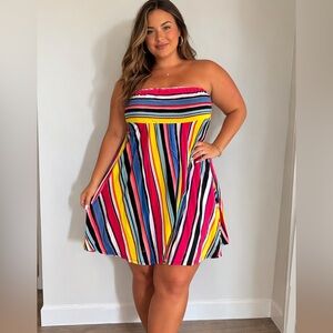 Maurices Colorful Striped strapless dress